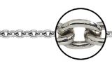 Ankerkette aus 950 Platin mit einem Durchmesser von circa 3,6 mm. Trace Chain with a diameter of approximately 3.6 mm.