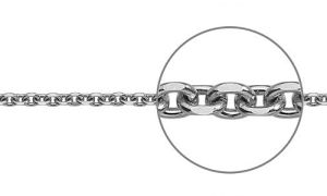 geschliffene Platinankerkette 2,0mm